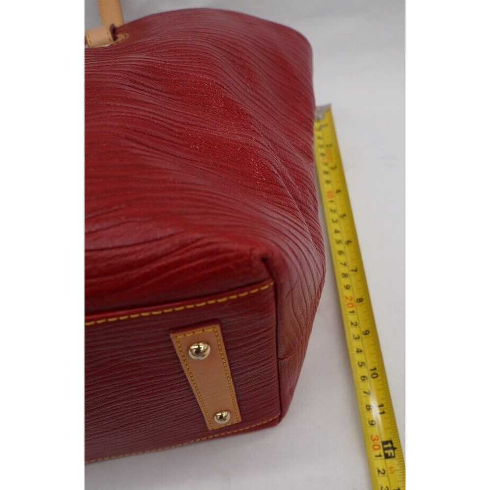 Dooney & Bourke Red & Saddle Brown Leather Grommet Shopper - Picture 10 of 14